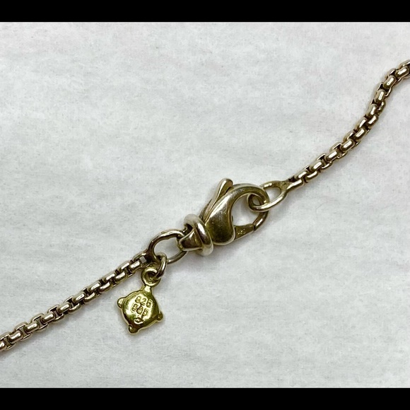 DAVID YURMAN Diamond Amethyst Renaissance Pendant on 18” DY Sterling Box Chain - Picture 13 of 16